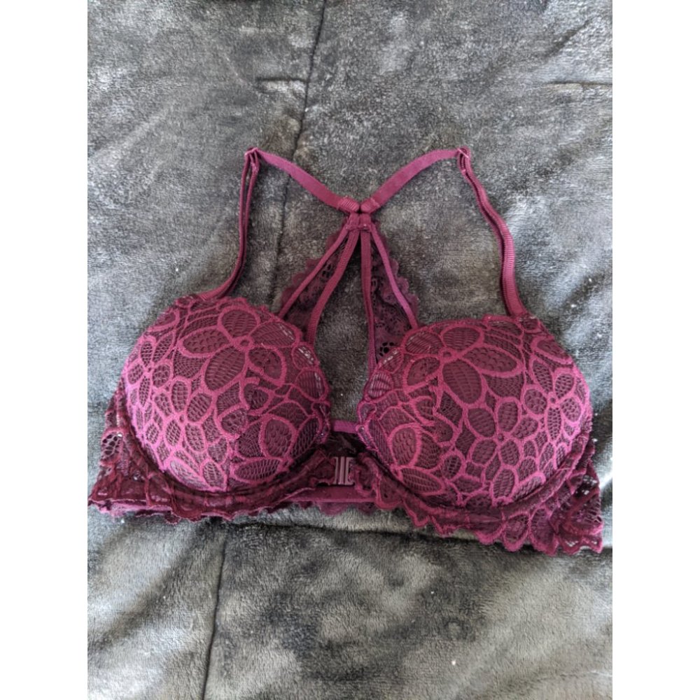 Pink Front Close Push-Up Bra 32C